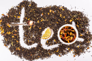 Cup tea spoon lemon autumn - free other wallpaper