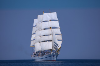 Sailboat ocean blue sky outdoors - boleslaw cybi free wallpaper