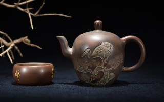 Teapot cup table tree branches - an zhengwen free wallpaper