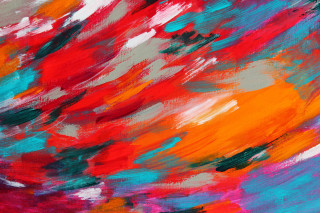 Abstract watercolor beach ocean sunset - color free wallpaper