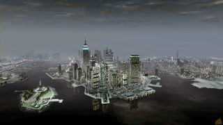 City tall buildings skyline blue - a city free wallpaper