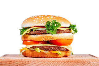 Hamburger cheese lettuce tomato mayonnaise - cheese free wallpaper