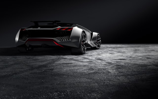 Futuristic car dark room red 6 - free sci-fi wallpaper