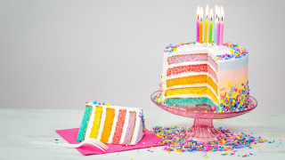 Cake slice fork sprinkles pastel - sprinkle free wallpaper