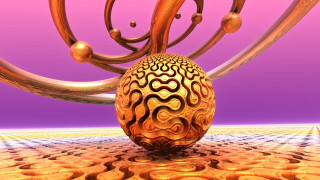 Golden egg table spiral wall - golden free wallpaper