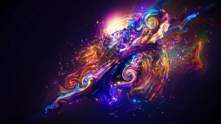 Colorful swirls fire dragon embers - affinity photo free wallpaper