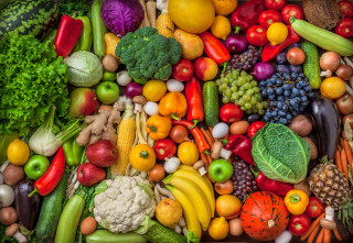 Fruit vegetables basket food photography - broccoli free wallpaper