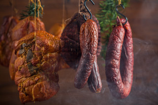 Sausage hanging plant smoke monster - a wall next free wallpaper