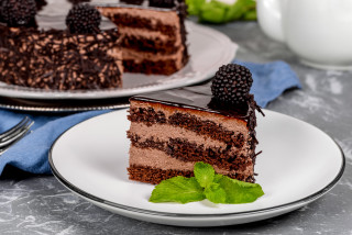 Chocolate cake blackberries rococo blurry - constant permeke free wallpaper