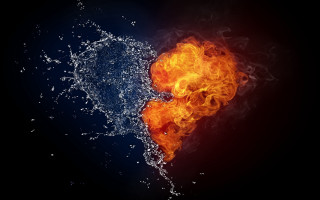Fire water heart neo romantic - andries both free wallpaper