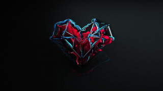 Heart shaped object gothic 3d - object free wallpaper