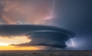 Large cloud lightning field trees - a large cloud free wallpaper