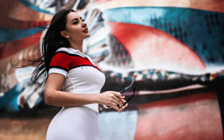 Woman white dress artwork cosplay - a painting of a woman free wallpaper