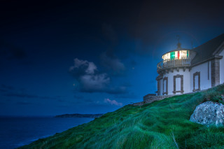 Lighthouse moon night magicrealism urban - full free wallpaper for desktop