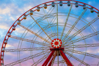 Ferris wheel clouds saturated constructivism - a ferris wheel free wallpaper