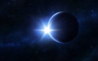 Starry sky bright light aurora - a star in the sky free wallpaper