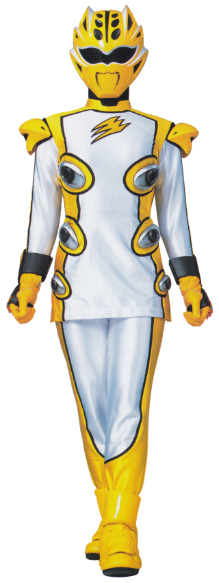 Man yellow white suit helmet - de stijl free wallpaper