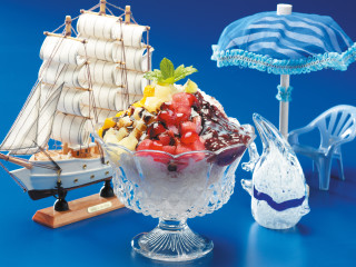 Boat bowl fruit vaporwave kitsch - vaporwave free wallpaper