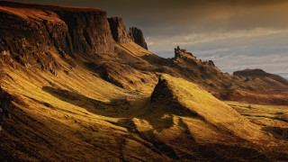 Mountain range rocks cloudy sky - david paton free wallpaper