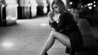 Woman smoking gothic blackwhite fashion - a cigarette free wallpaper for desktop