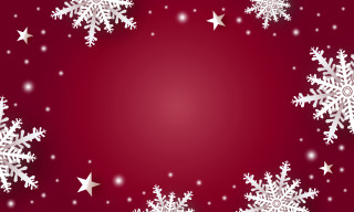 Red snowflakes stars christmas deer - computer art free wallpaper for desktop