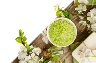 Green beans cutting board flowers - a bowl free wallpaper
