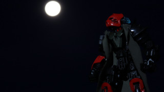 Robot moonlight night solo red - full free wallpaper
