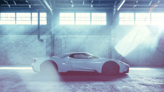 White sports car garage brick 4 - andrew law free wallpaper