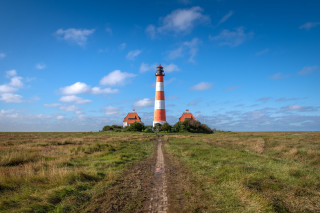 Dirt road lighthouse grassy field - a grassy field free wallpaper