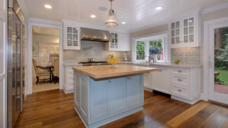 Kitchen center island window yard - elbridge ayer burbank free wallpaper