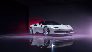 White sports car red light 2 - bernardo cavallino free wallpaper