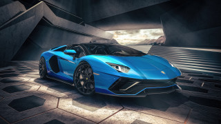 Blue sports car tunnel sky - a tunnel free wallpaper