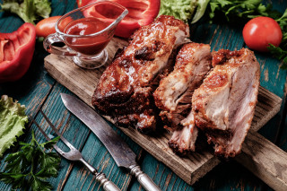 Cutting board meat vegetables knife - cutting free wallpaper
