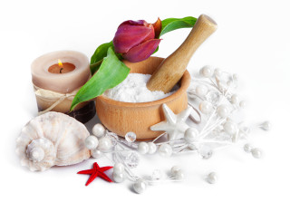Sea salt candle flower starfish - a starfish free wallpaper
