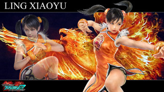 Two women orange outfits fire - character art free wallpaper