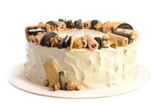 Cake white frosting cookies plate - a cake free wallpaper