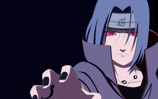 Bluehair purpleoutfit redeye pointing finger - a finger free wallpaper