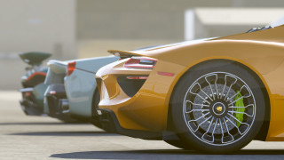 Sports cars street building person - free textures wallpaper