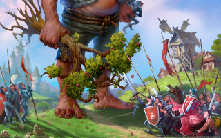 Fantasy heroic sword battle castle - a painting of a man free wallpaper