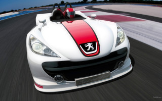 White sports car race track 13 - the front of it free wallpaper