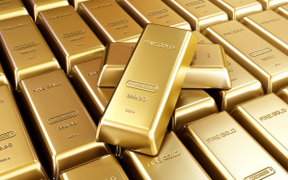Gold bars pile pen in - free other wallpaper