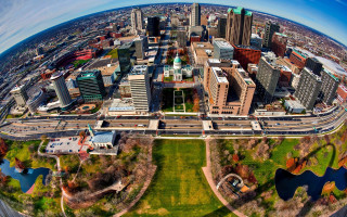 Arlington greenfield bridge cityscape tokyo - aerial free wallpaper