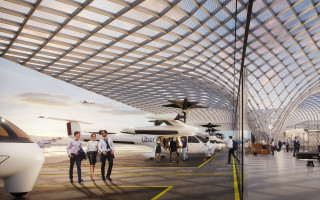 Airport futurism group plane characters - a plane in the background free wallpaper