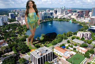 Cityscape giantess architecture waterfall bridge - a lake in the middle of it free wallpaper