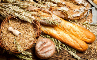 Breads grains table cloth baguette - free other wallpaper