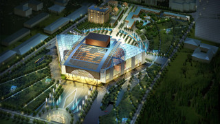 Night dome building urban architecture - edi rama free wallpaper