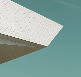 Plane flying building sky triangular - david chipperfield free wallpaper