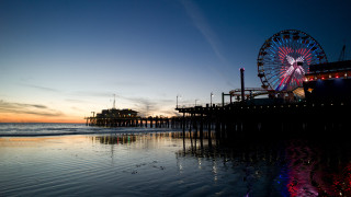 Ferris wheel pier sunset background - a pier free wallpaper