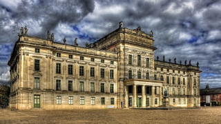 Large building windows cloudy sky - berlin secession free wallpaper