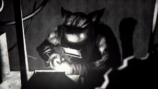 Cat working metal grinder light - a cat free wallpaper